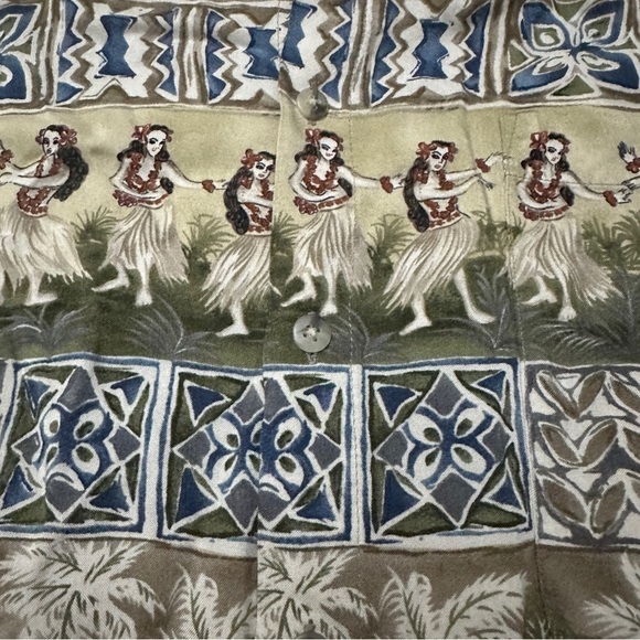 Vintage Campia Moda Tan Button Up Hawaiian Shirt Short Sleeve Men’s Size 2X - Picture 4 of 16